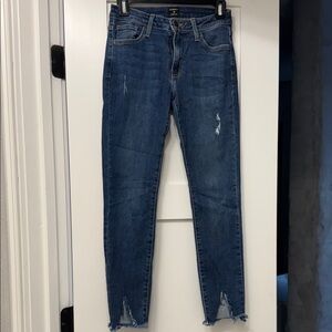 Just Black Distressed Blue Skinny Jeans